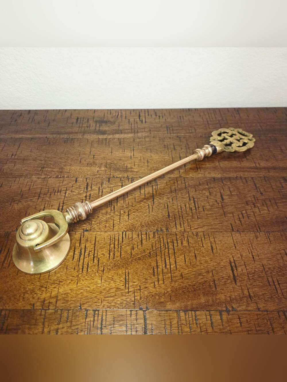 Vintage Celtic Solid Brass Candle Bell Snuffer